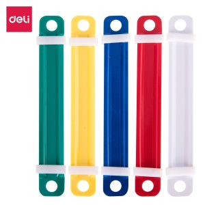 Kẹp Acco Nhựa 80mm - Deli 5548 (50 Nẹp - 5 Màu)