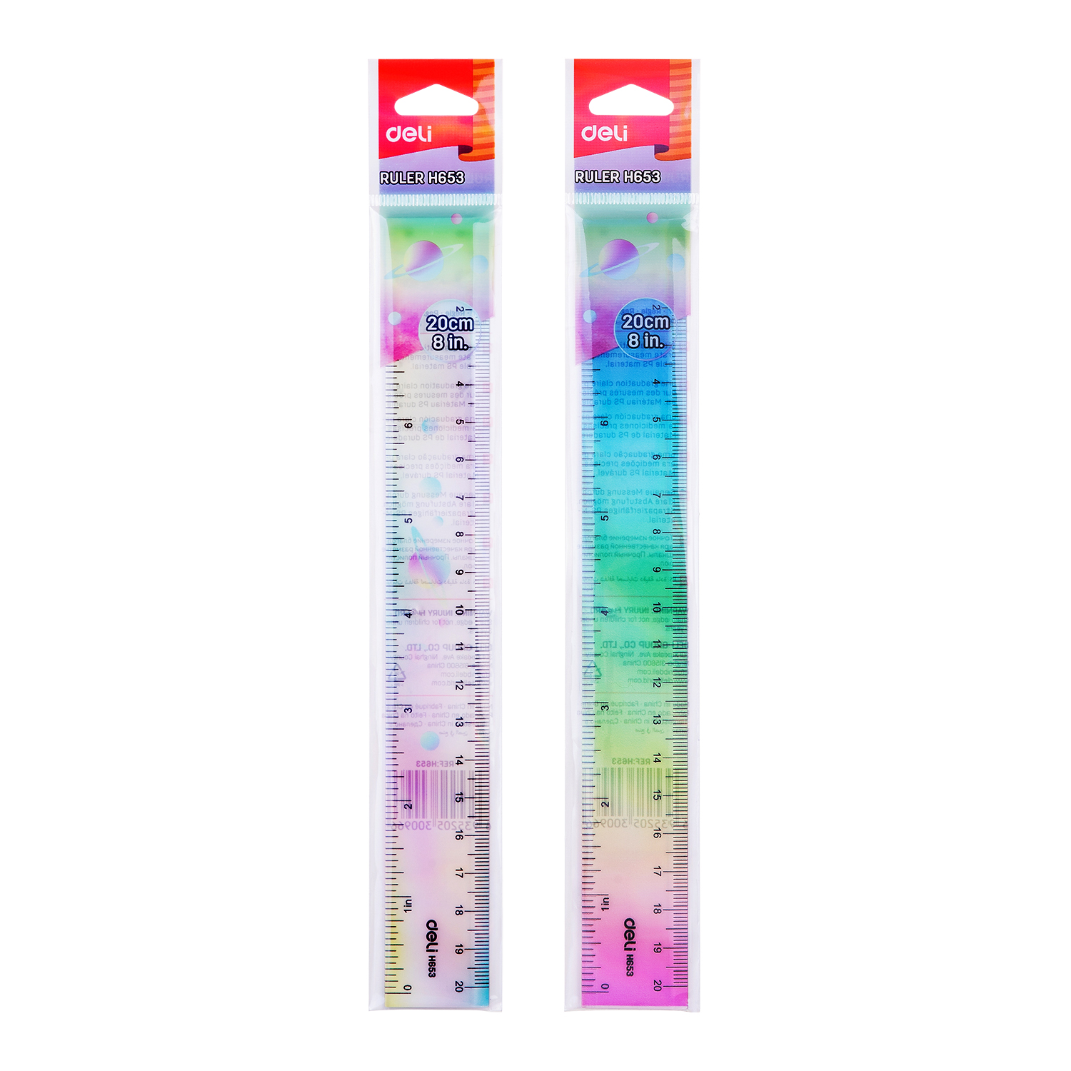 Thước thẳng Deli EH653 20cm - Ảnh 2