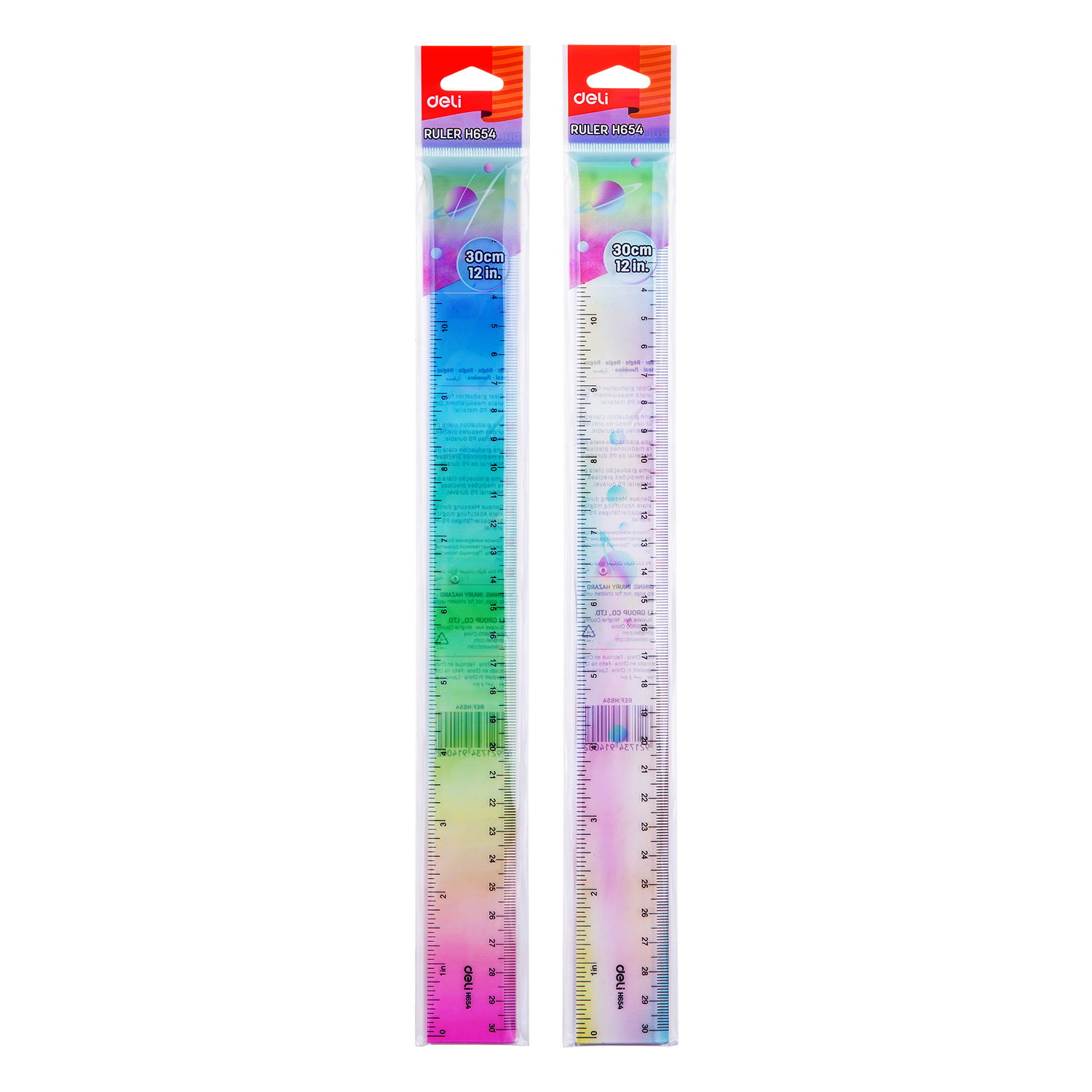 Thước thẳng Deli EH654 30cm - Ảnh 2