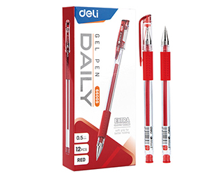 Bút Gel Deli 6600S đỏ - Ảnh 3
