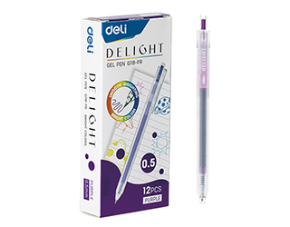 Bút Gel Delight Deli EG118 0.5 mm Tím (12c/Hộp)