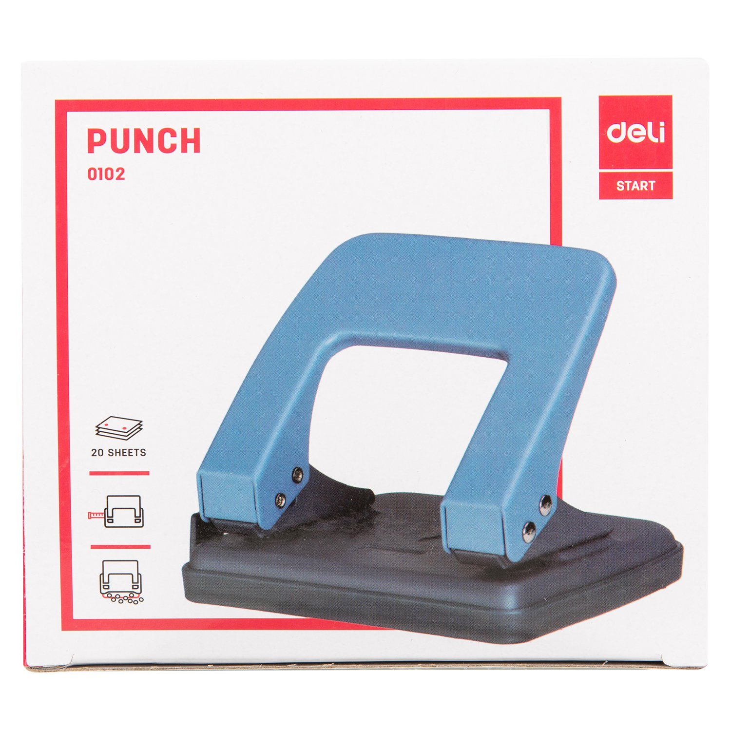 Bấm 2 lỗ Deli 0102 ( 20 tờ) - Ảnh 2