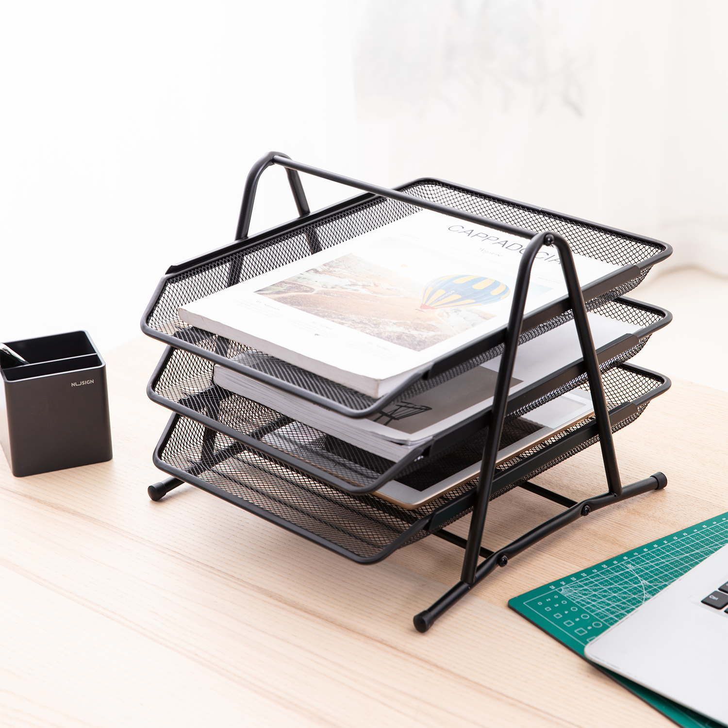 Khay hợp kim 3 tầng Deli 9181 - Ảnh 2