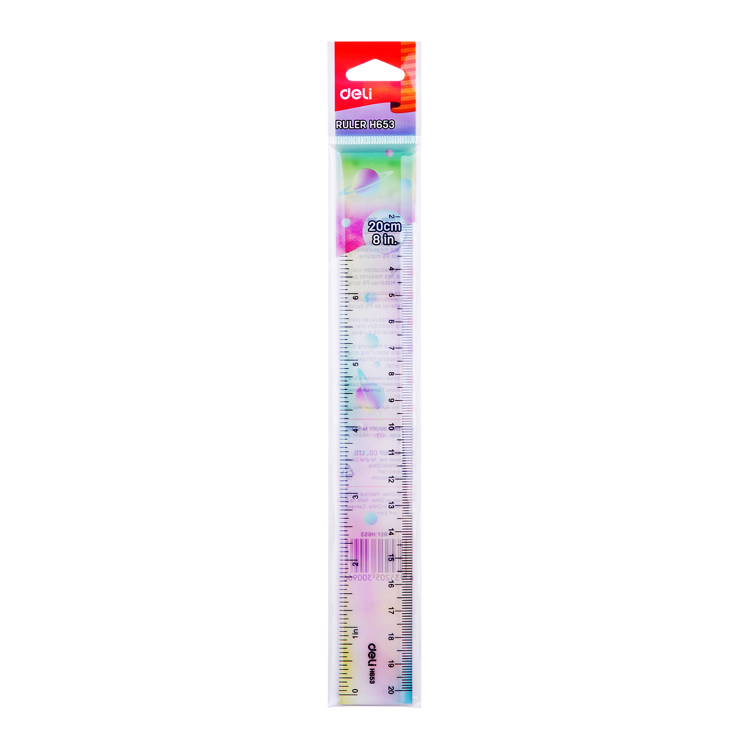 Thước thẳng Deli EH653 20cm - Ảnh 3