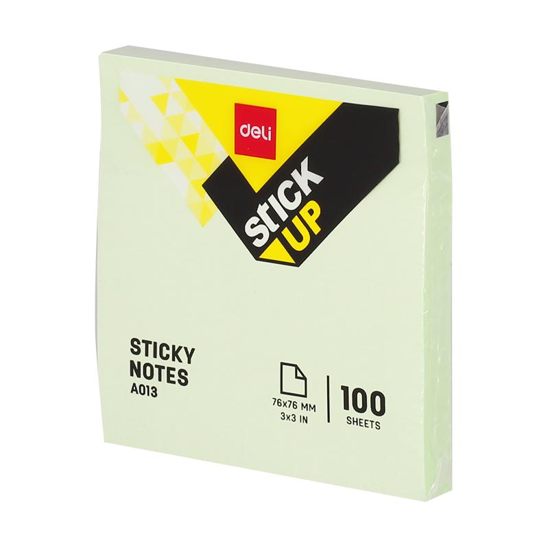 Giấy Ghi Chú Deli Ea01303 3x3 (76x76mm) màu xanh lá - Ảnh 2
