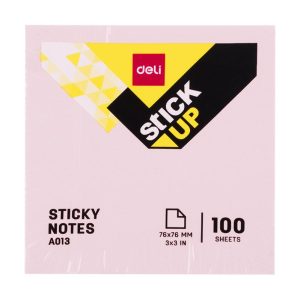 Giấy Ghi Chú Deli Ea01303 3x3 (76x76mm) màu hồng