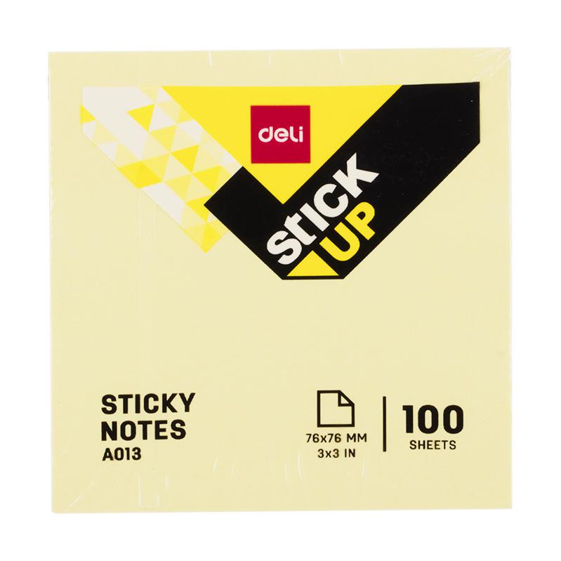 Giấy Ghi Chú Deli Ea01303 3x3 (76x76mm) màu vàng