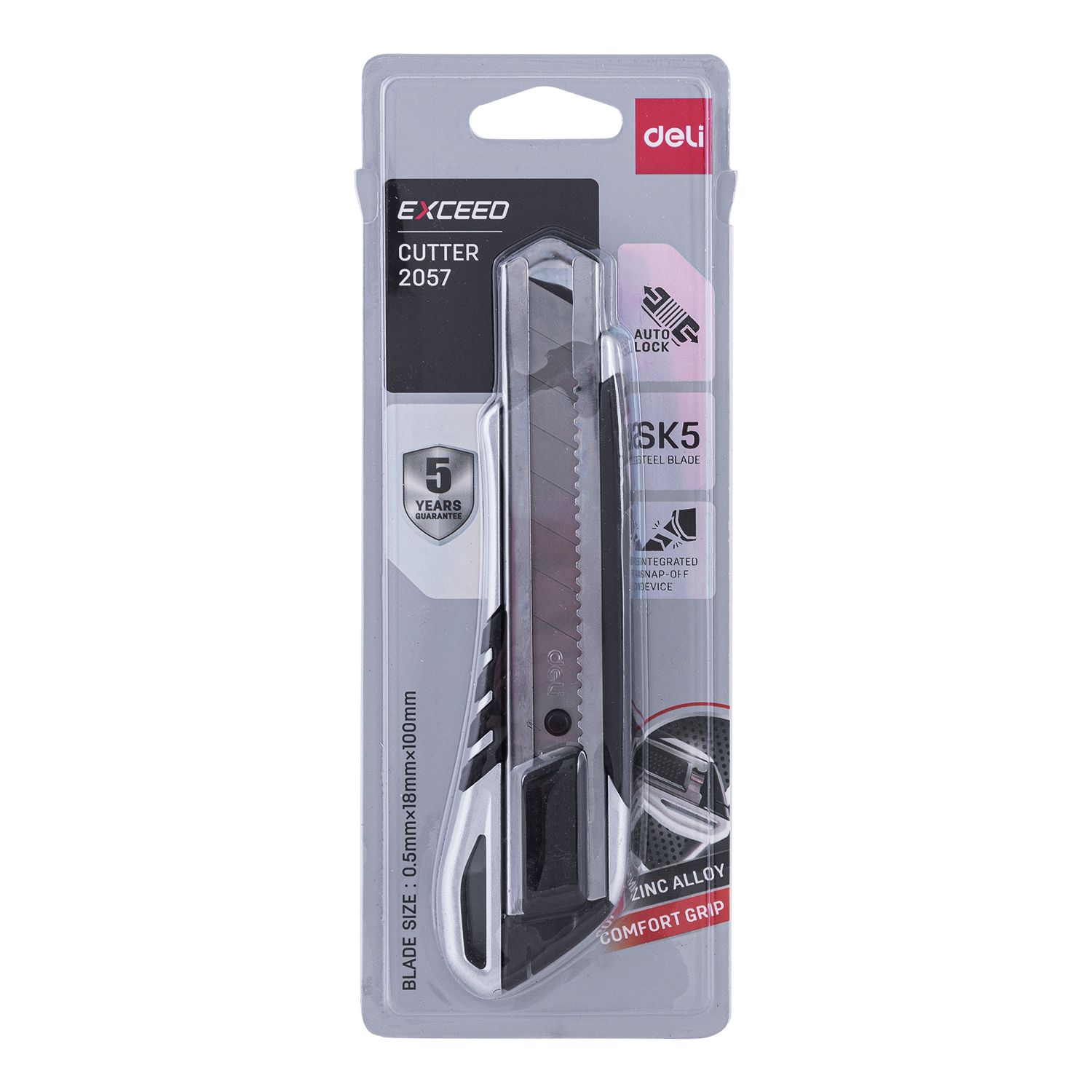 Dao rọc giấy thân thép bọc cao su Deli 2057 - Ảnh 4