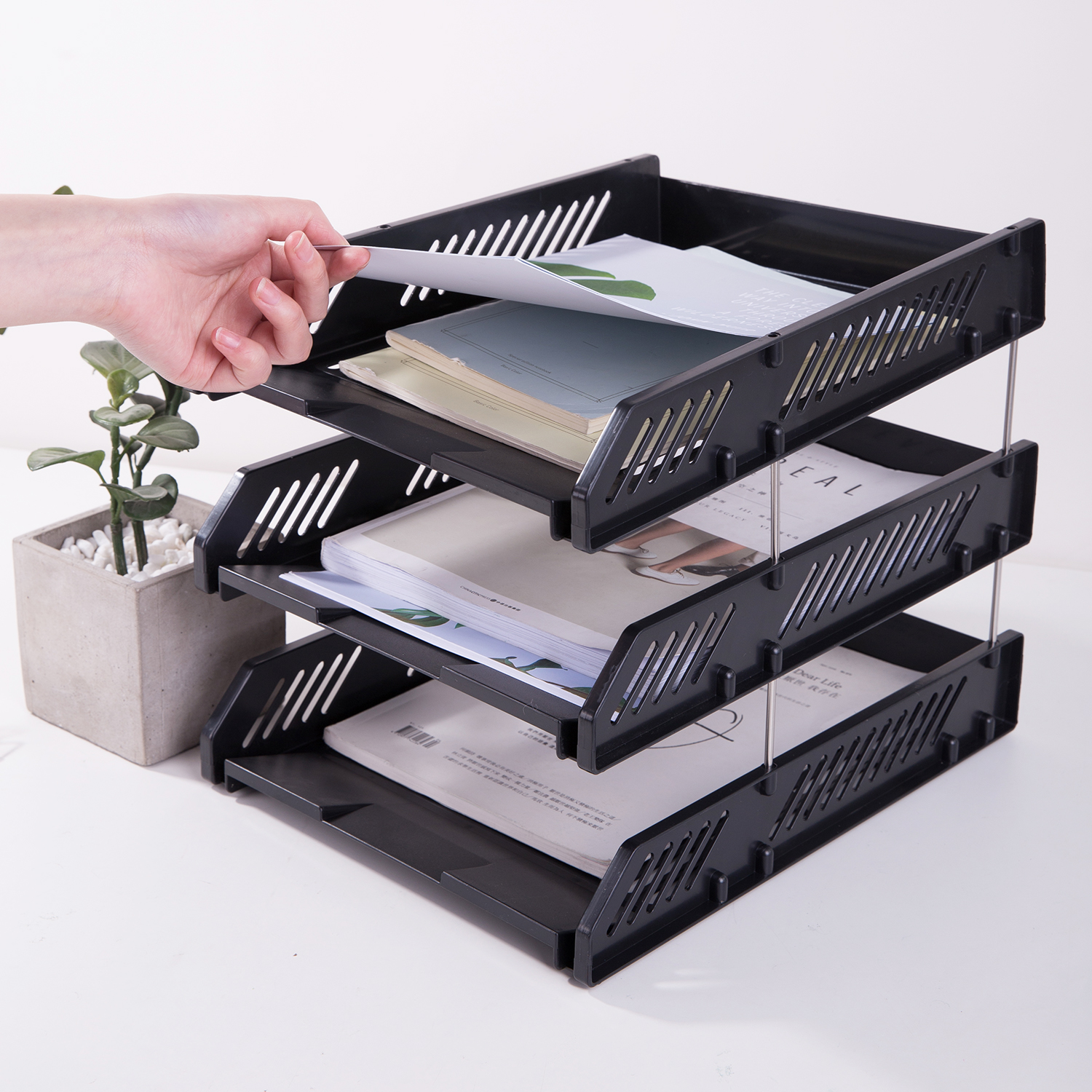 Khay nhựa 3 tầng Deli 9209 - Ảnh 4