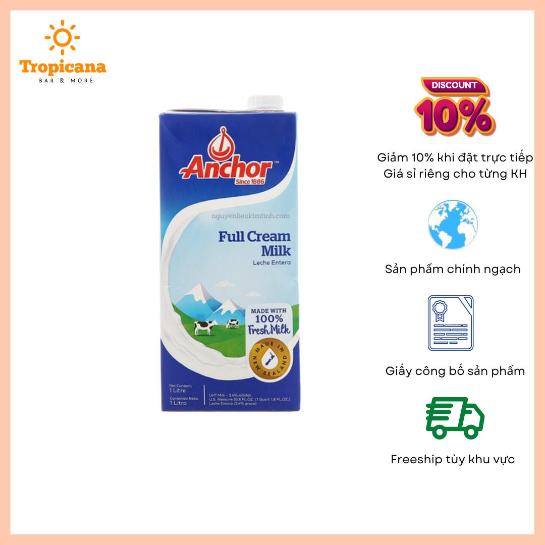 Sữa tươi Anchor full cream 1l