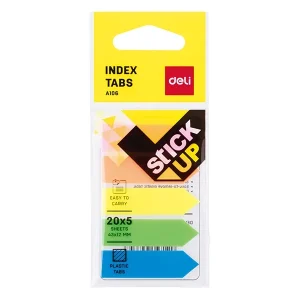 Giấy ghi chú 5 màu nhựa Deli A106
