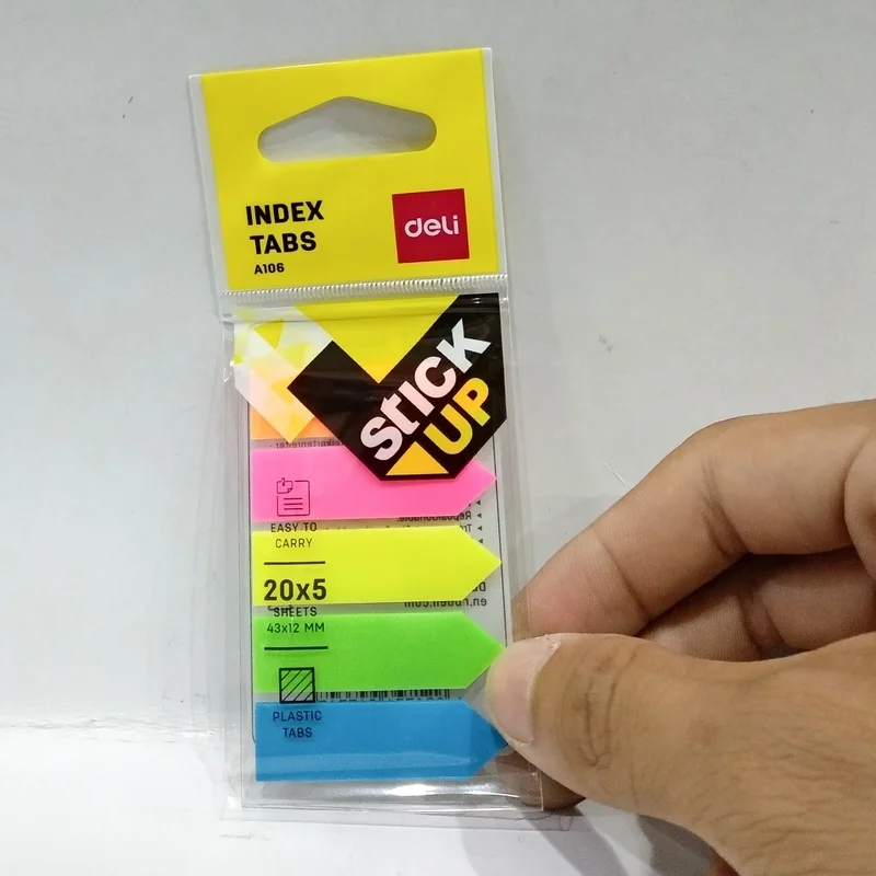 Giấy ghi chú 5 màu nhựa Deli A106 - Ảnh 4