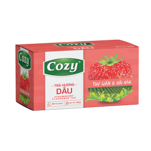 Trà Túi Lọc Cozy Hương Dâu Hộp 25 Gói x 2g