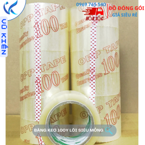 Băng dính 100Y 5cm trong (6C/ CÂY)