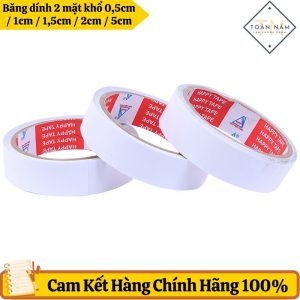 Băng dính 2 mặt 0.5cm (60C/CÂY)