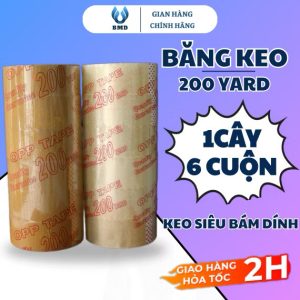 Băng dính 300Y 5cm đục (6 cuộn/ cây)