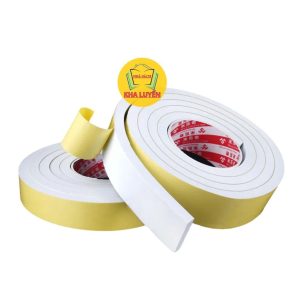 Băng dính xốp vàng 2 mặt 5cm (6 cuộn/cây)