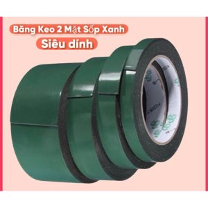 Băng dính xốp xanh 2 mặt 2cm