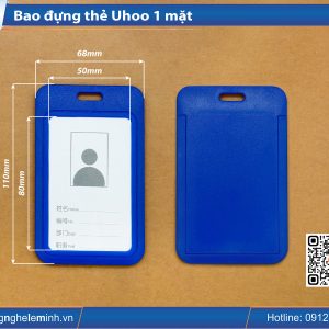 Bao thẻ đứng nhựa cứng màu xanh dương