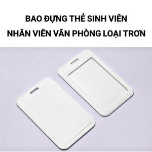 Bao thẻ đứng nhựa màu trắng