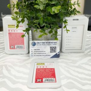 Bao thẻ đứng nhựa màu trắng