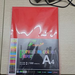 Bìa màu A4 đỏ Summer 160gsm
