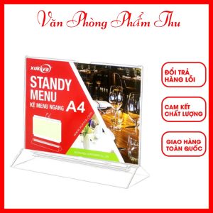 Biển Mica thực đơn A4