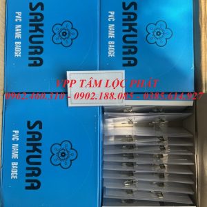 Biển tên ghim cài Sakura ( 50c/hộp)