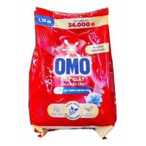 Bột Giặt Omo Thơm Mát 1.15kg (12 gói/ thùng)