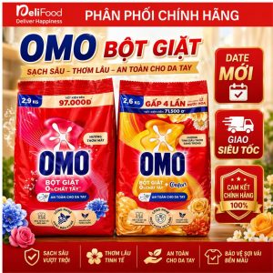 Bột Giặt Omo Thơm Mát 100g (140 gói/ thùng)