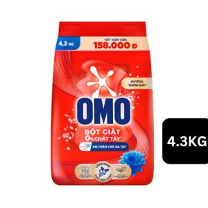 Bột Giặt Omo Thơm Mát 4.3kg (3 gói/ thùng)