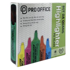 Bút dạ quang Pro office HL500 màu xanh biển (10c/hộp)