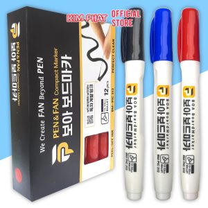 Bút lông bảng Pen & Fan màu đen (12c/hộp)