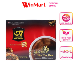 Cafe G7 Đen Hoà Tan Hộp 100g (50gói x 2g)