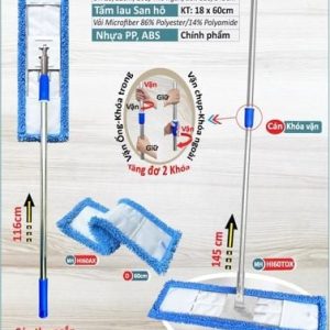 Cây lau công nghiệp inox 60cm