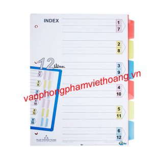 Chia File Nhựa 12 Plus Chính Hãng 85-V02