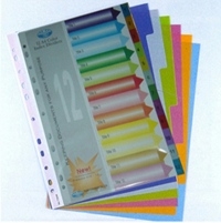 Chia file nhựa 15 số 1 màu