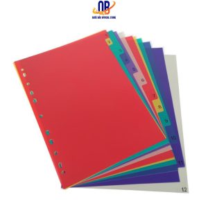 Chia file nhựa 15 số 1 màu