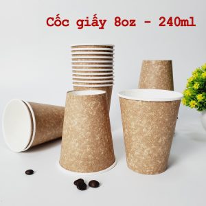 Cốc giấy 8OZ 250ml VC (50c/ lốc)