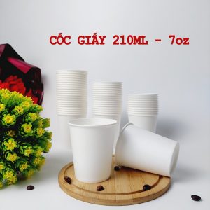 Cốc giấy trắng 7OZ (50c/lốc)