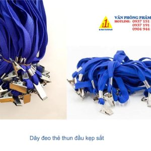 Dây thẻ kẹp sắt màu xanh dương