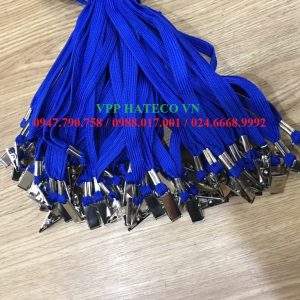 Dây thẻ kẹp sắt màu xanh dương