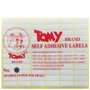 Decal Tomy A5 123 (10*29)