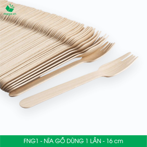 Dĩa/Nĩa gỗ 16cm (100c/túi)