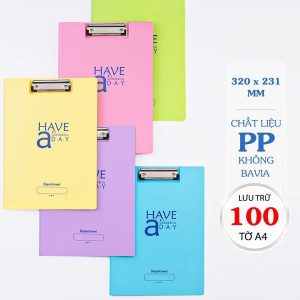 Bìa trình ký đôi màu xanh cốm Pastel FO-CB03