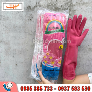 Găng tay cao su cầu vồng size L