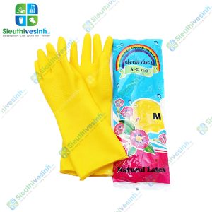 Găng tay cao su cầu vồng size M