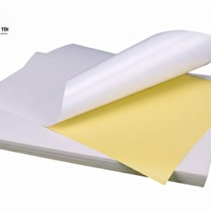 Giấy Decal A4 đế vàng 100T/Xấp