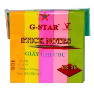 GIấy ghi chú 3x3 5 màu (7.5x7.x5)