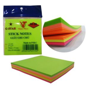 GIấy ghi chú 3x3 5 màu (7.5x7.x5)
